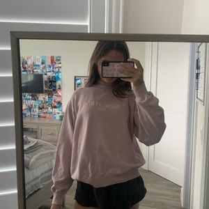 Brandy Melville Pink New York Sweat Shirt